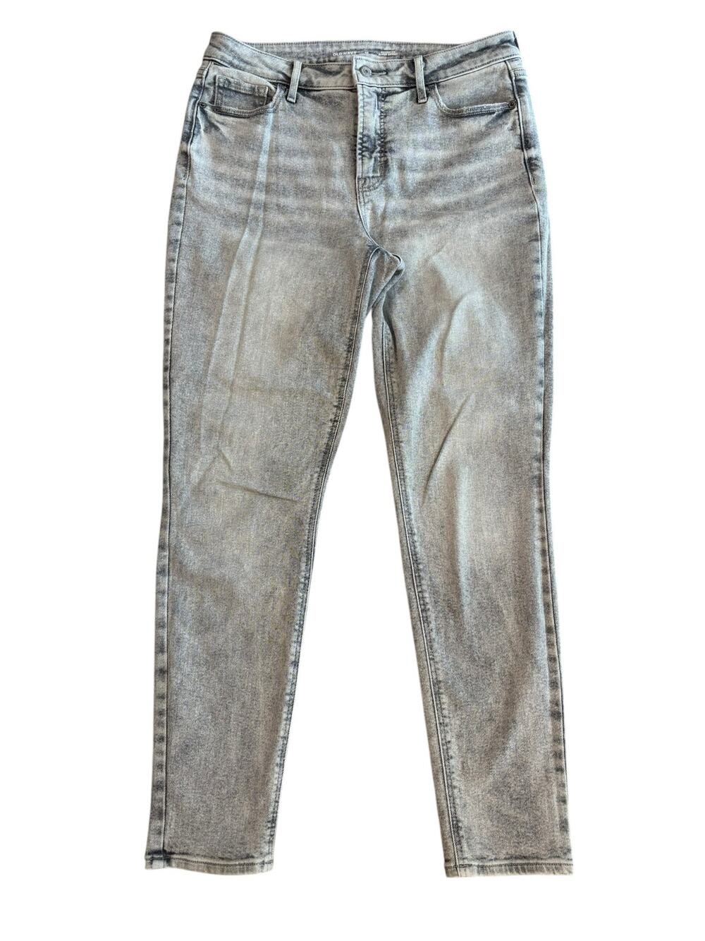 OLD NAVY GRAY ROCKSTAR SUPER SKINNY JEANS SIZE 10